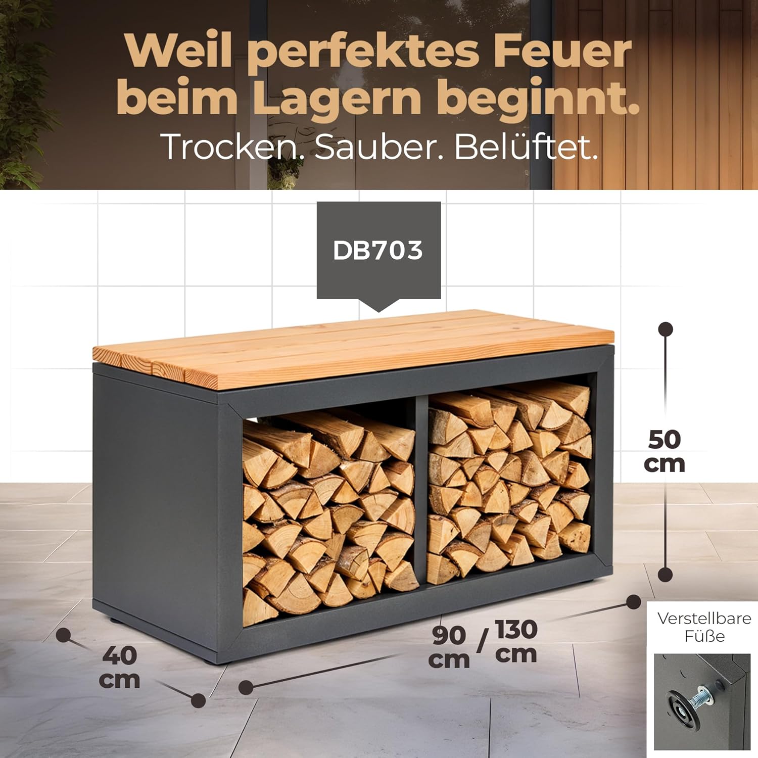 Holzlager Bank - SortIQ